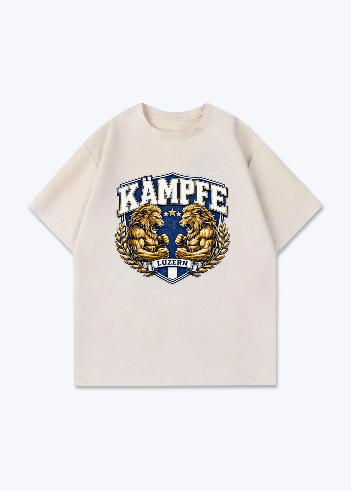 Luzern Kämpfe Lion Tee - Beige Front (Designed)