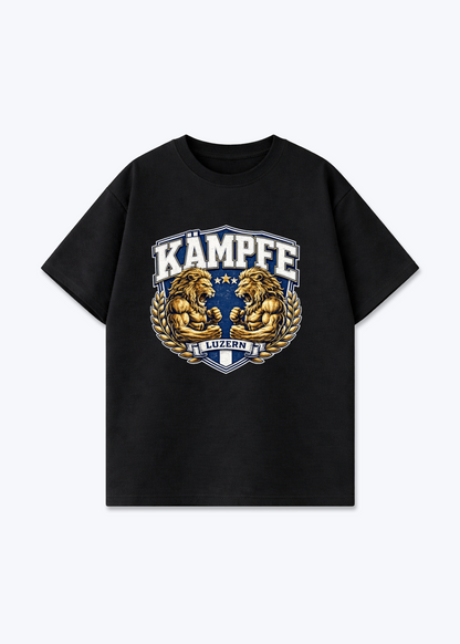 Luzern Kämpfe Lion Tee - Black Front (Designed)