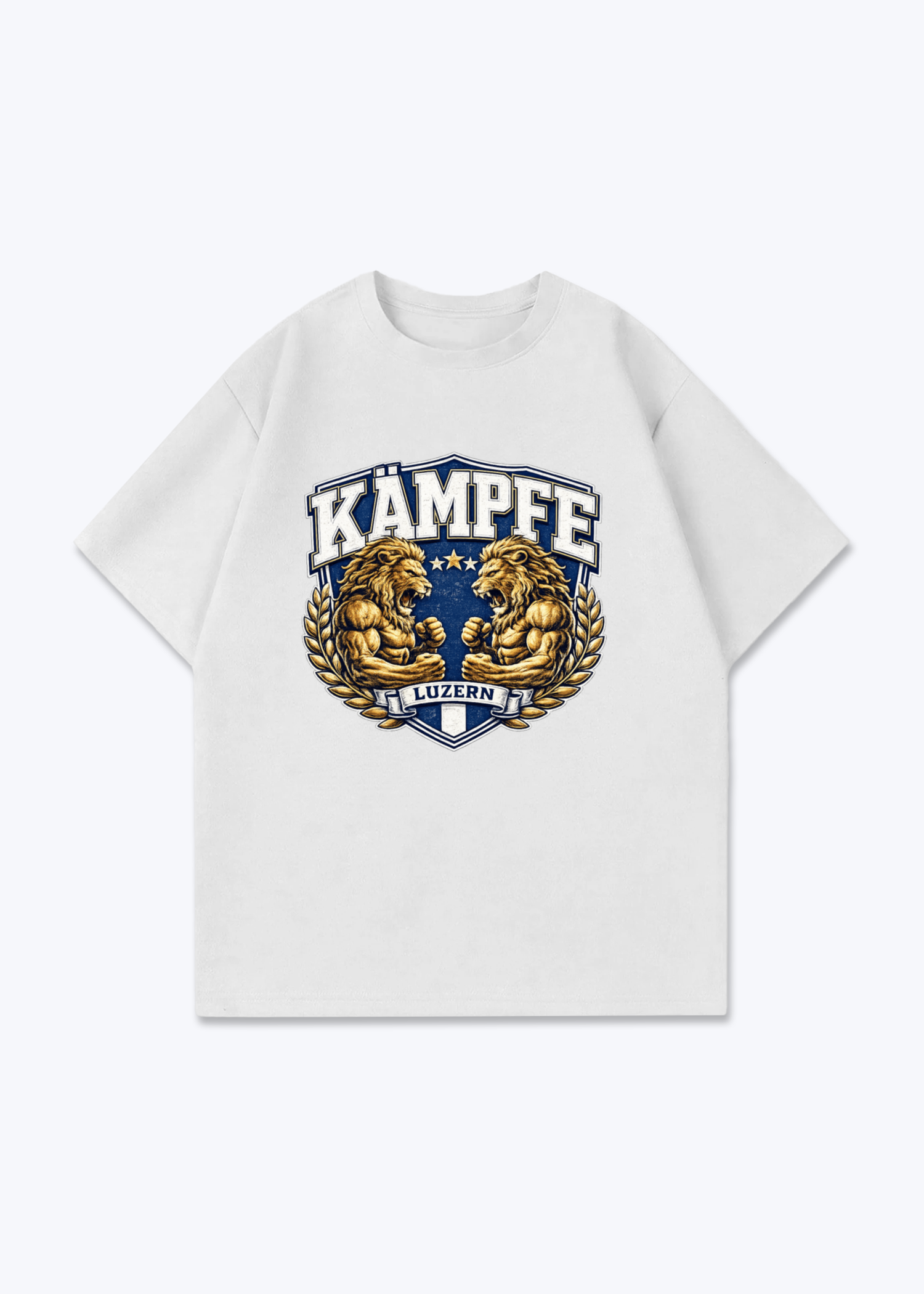 Luzern Kämpfe Lion Tee - White Front (Designed)