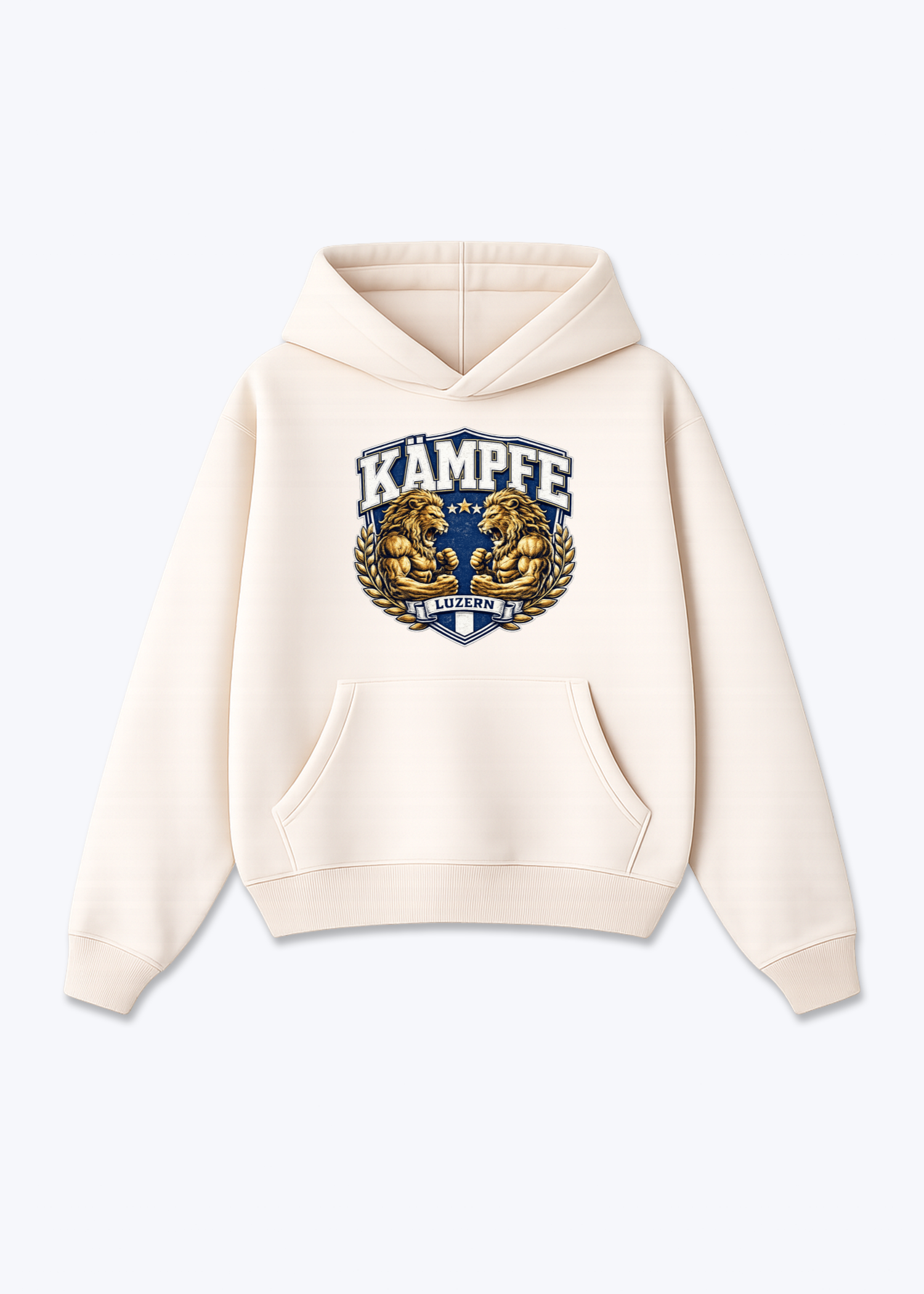 Luzern Kämpfe Lion Tee - Beige Front (Designed)