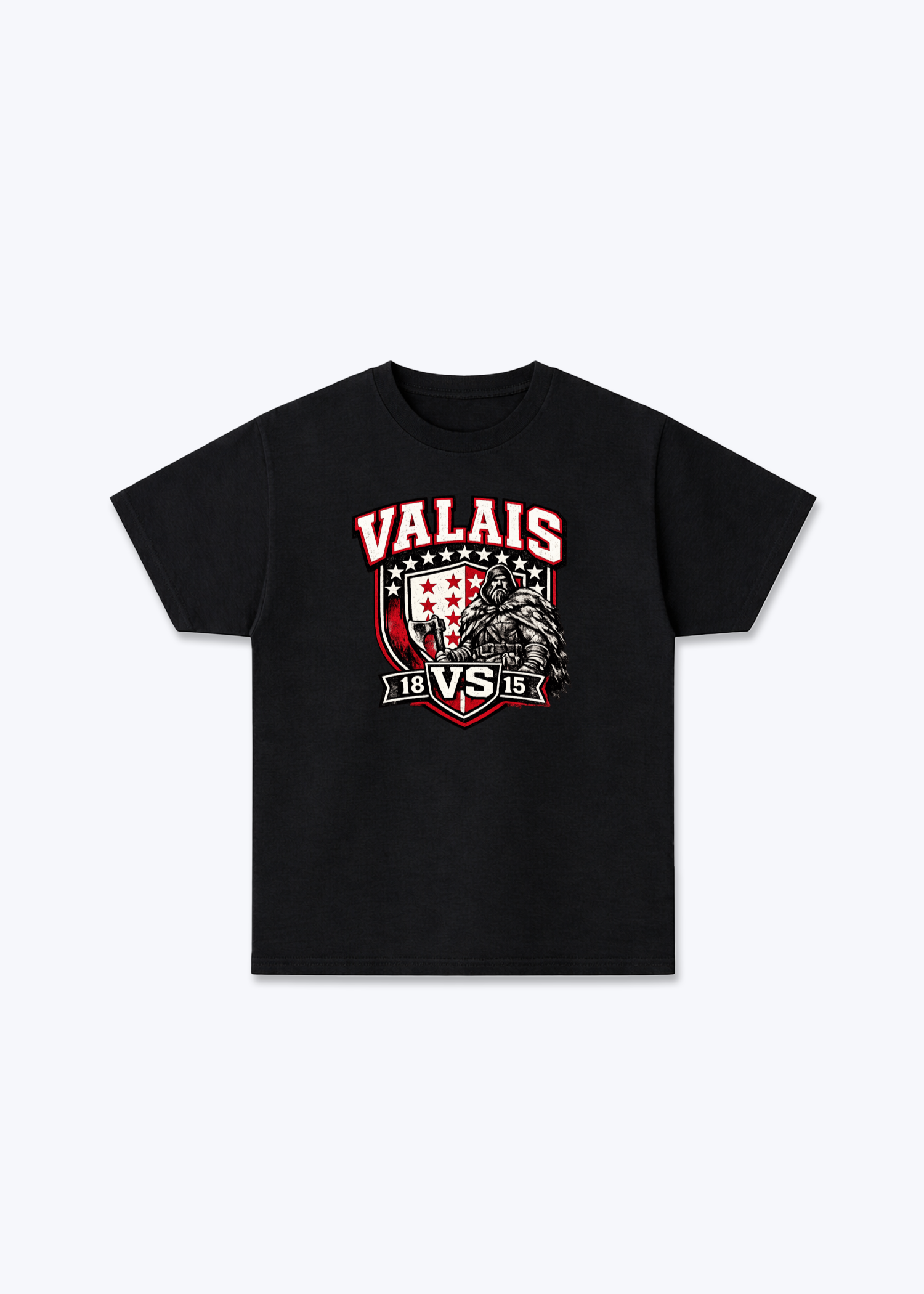 Wallis Alpine Prestige Tee - Black Front (Designed)