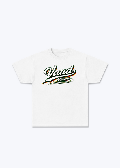 Vaud Riviera Tee - White Front (Designed)