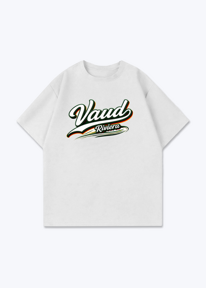 Vaud Riviera Tee - White Front (Designed)