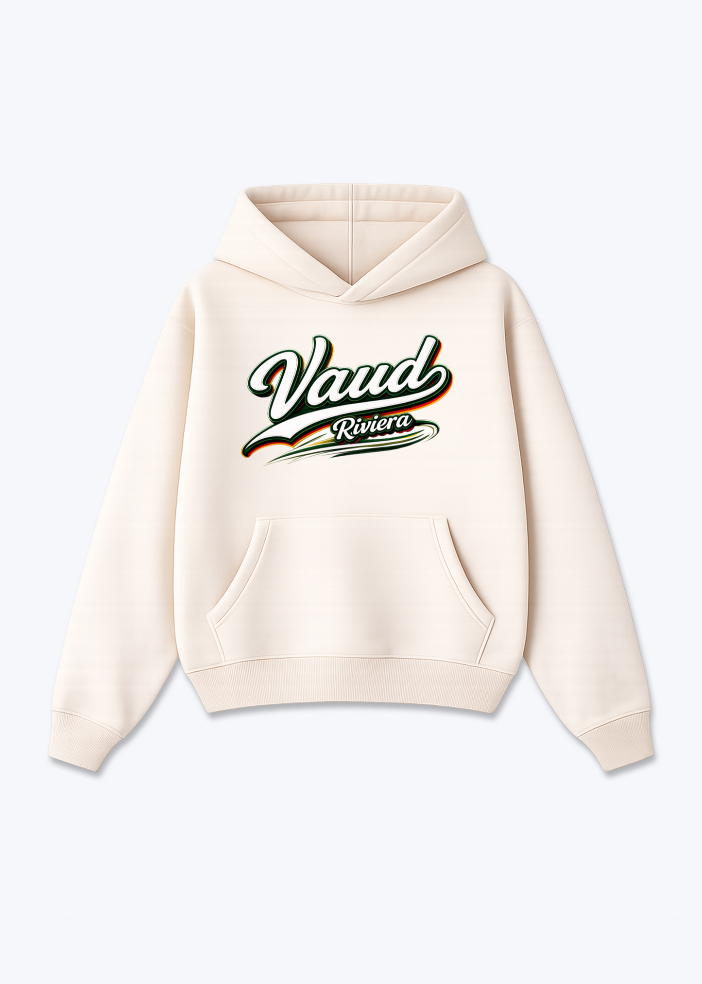 Vaud Riviera Tee - Beige Front (Designed)