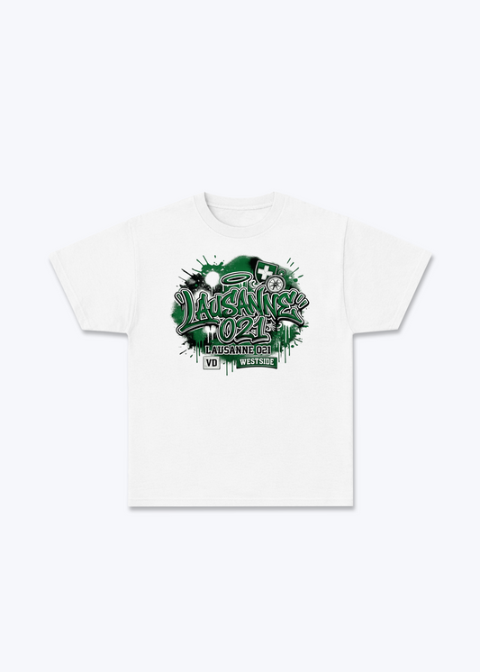 Vaud Westside Tee - White Front (Designed)