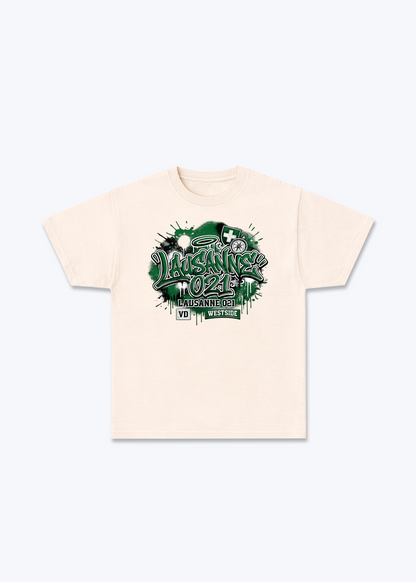 Vaud Westside Tee - Beige Front (Designed)