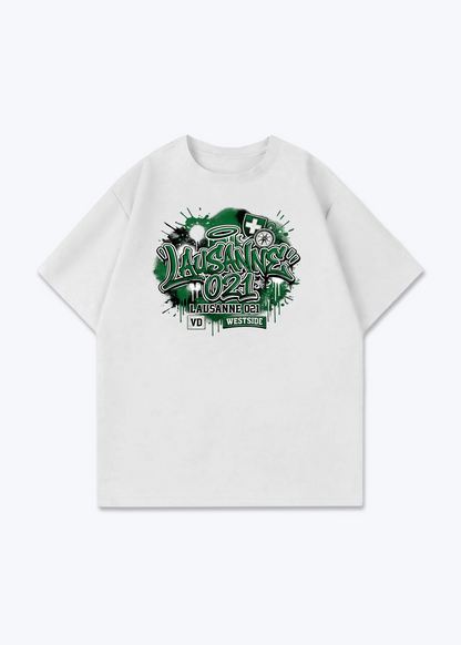 Vaud Westside Tee - White Front (Designed)
