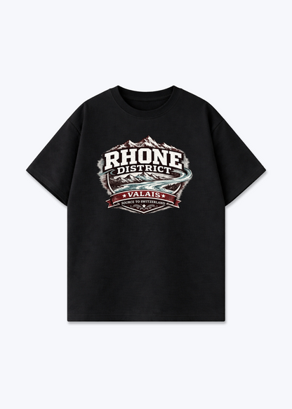 Wallis Rhone District Tee - Black Front (Designed)