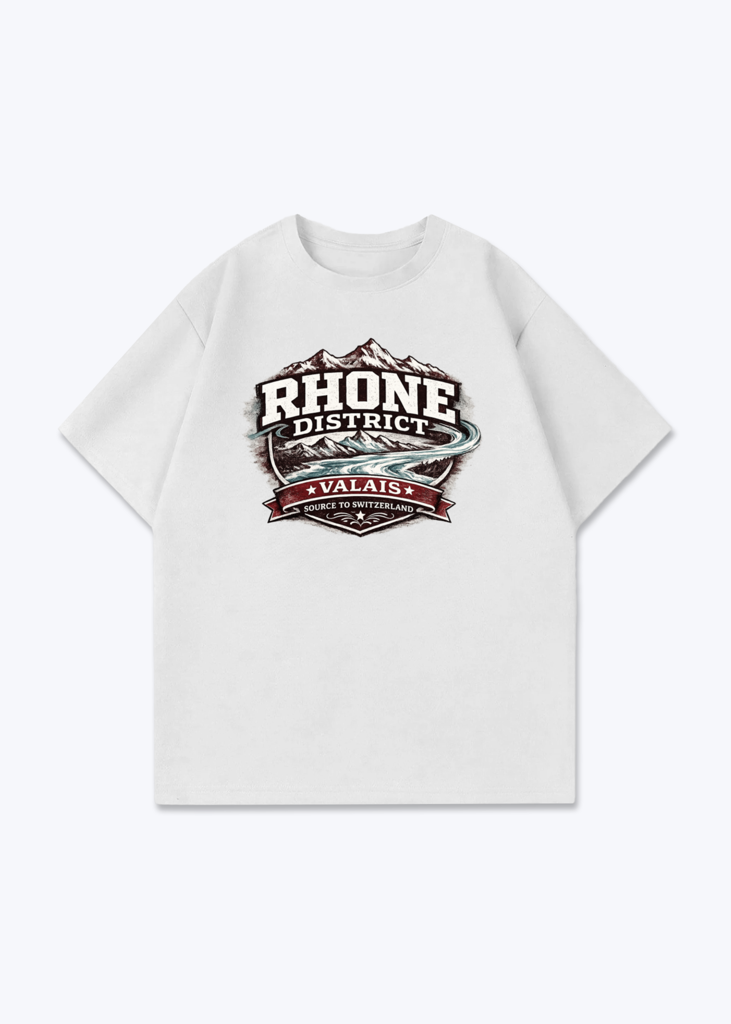 Wallis Rhone District Tee - White Front (Designed)