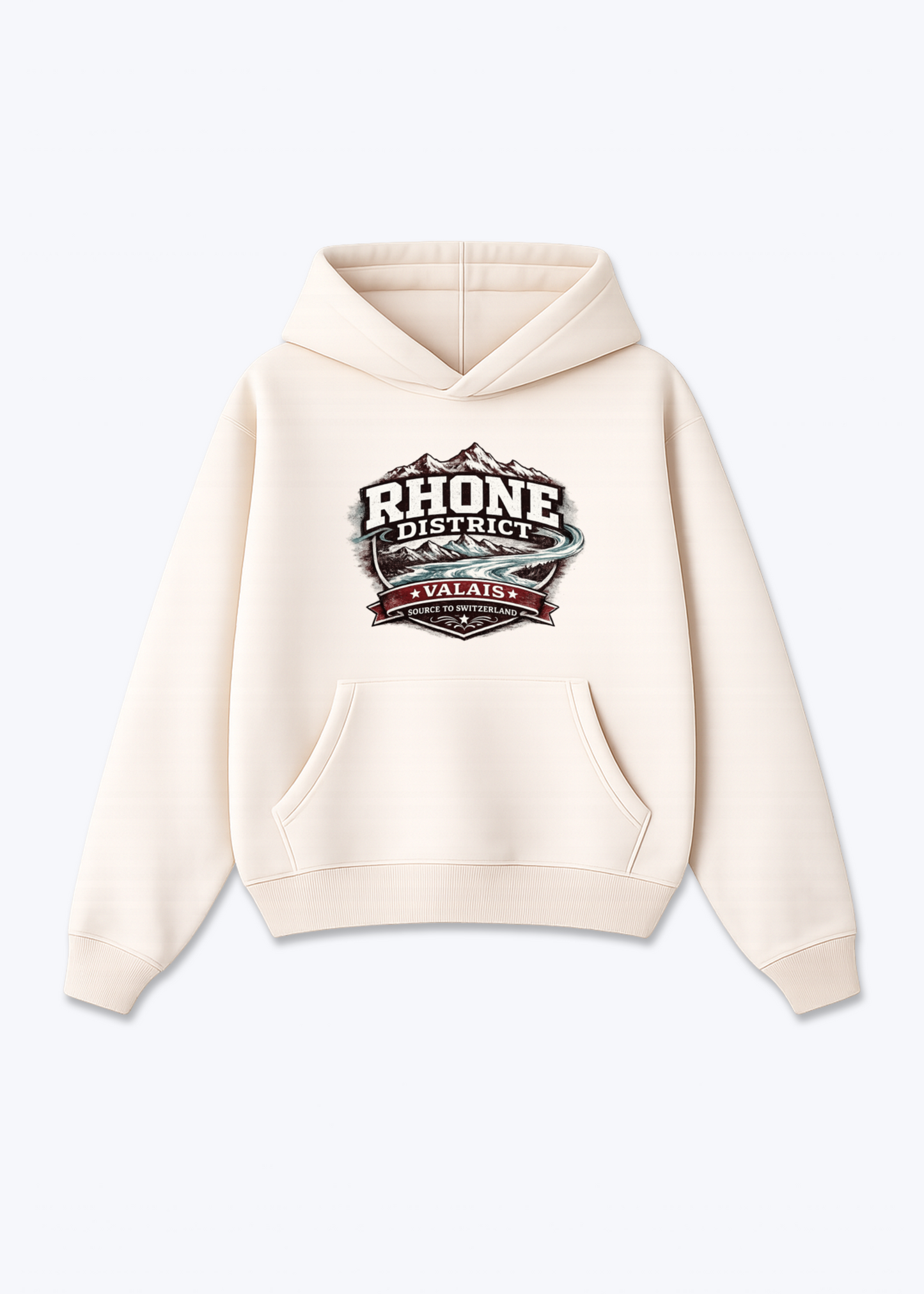 Wallis Rhone District Tee - Beige Front (Designed)