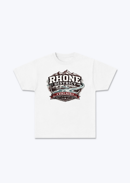 Wallis Rhone District Tee - White Front (Designed)
