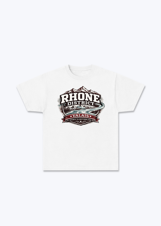 Wallis Rhone District Tee - White Front (Designed)