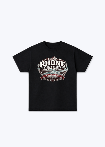 Wallis Rhone District Tee - Black Front (Designed)