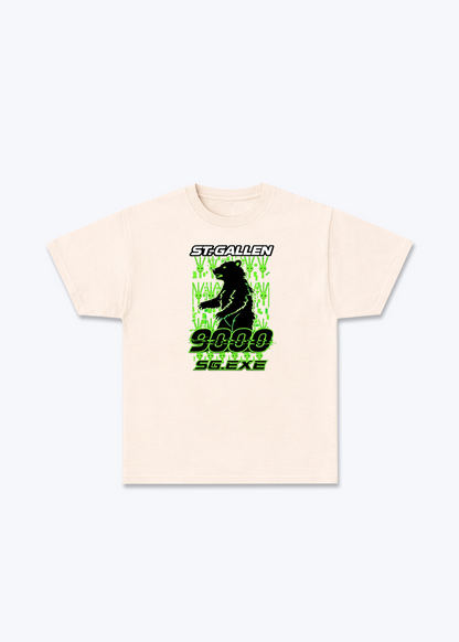  St.Gallen 9000 Neon Bear Tee - Beige Front (Designed)