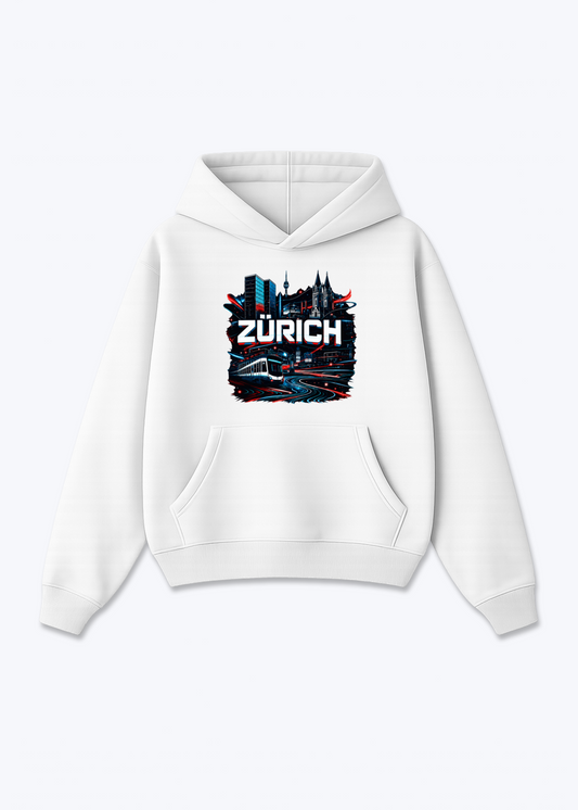 Zürich Urban City Tee - White Front (Designed)