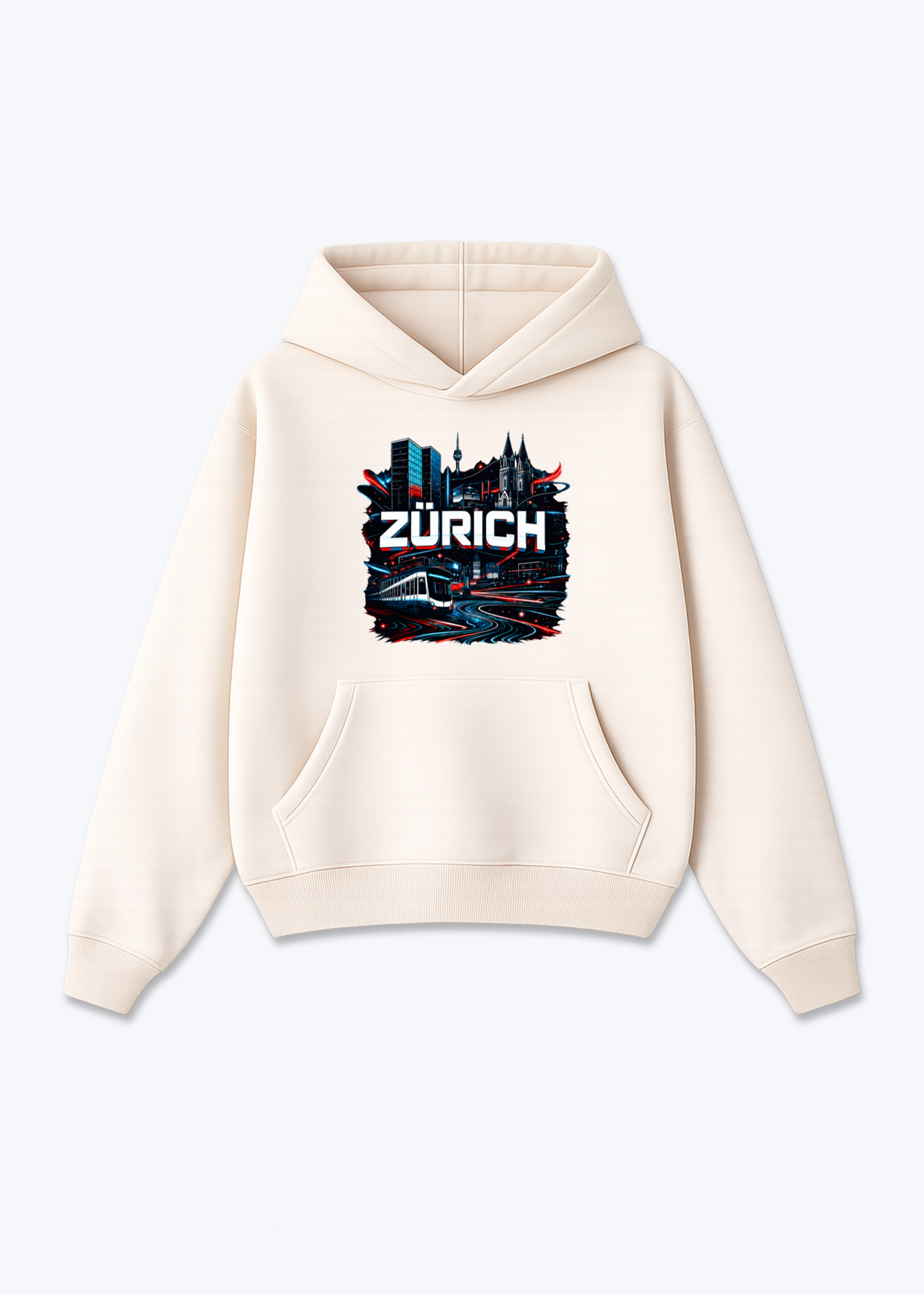 Zürich Urban City Tee - Beige Front (Designed)