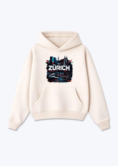 Zürich Urban City Tee - Beige Front (Designed)