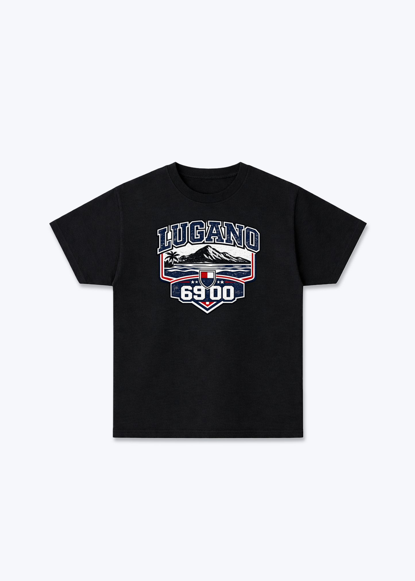 Tessin Lugano 6900 Tee - Black Front (Designed)