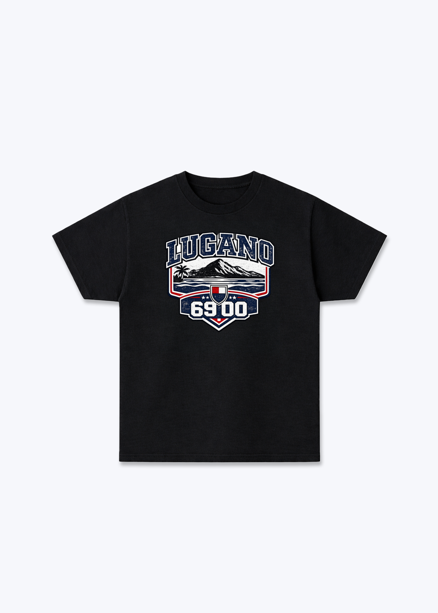 Tessin Lugano 6900 Tee - Black Front (Designed)