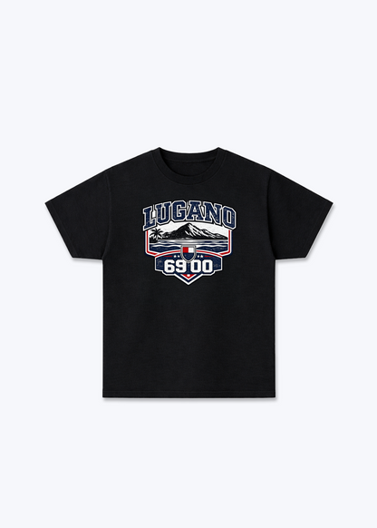 Tessin Lugano 6900 Tee - Black Front (Designed)