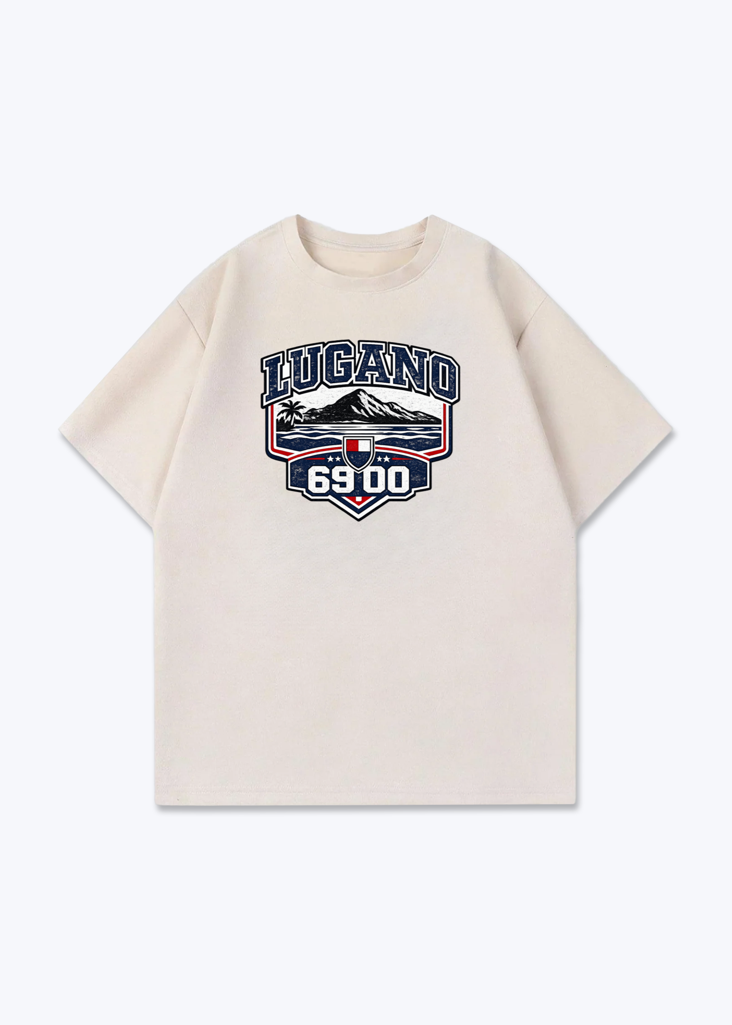 Tessin Lugano 6900 Tee - Beige Front (Designed)