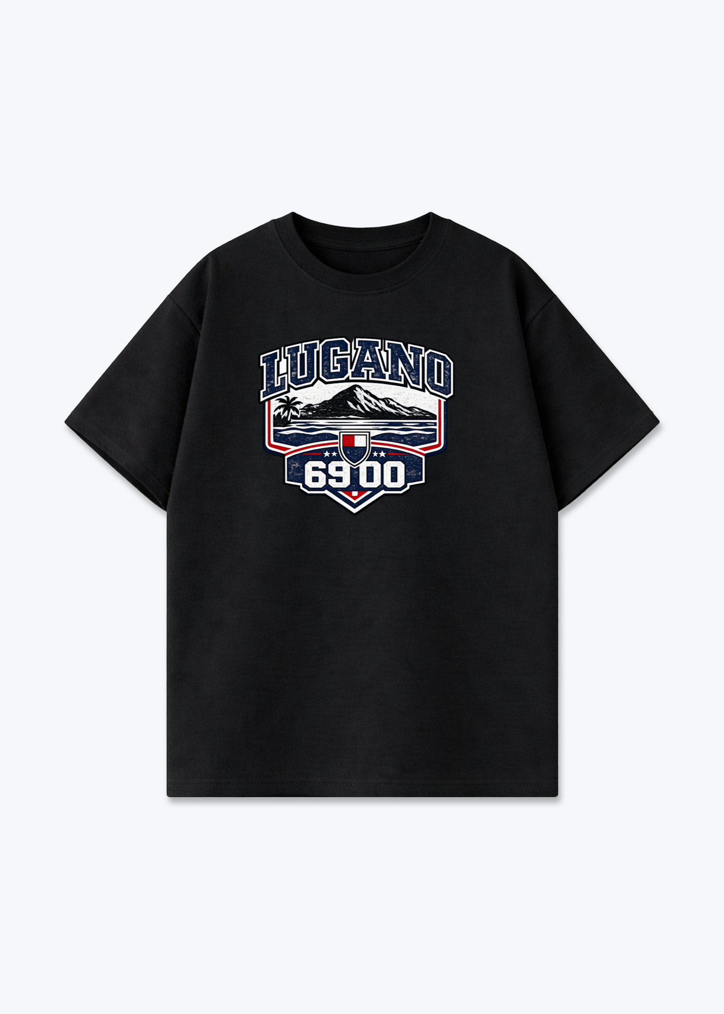 Tessin Lugano 6900 Tee - Black Front (Designed)