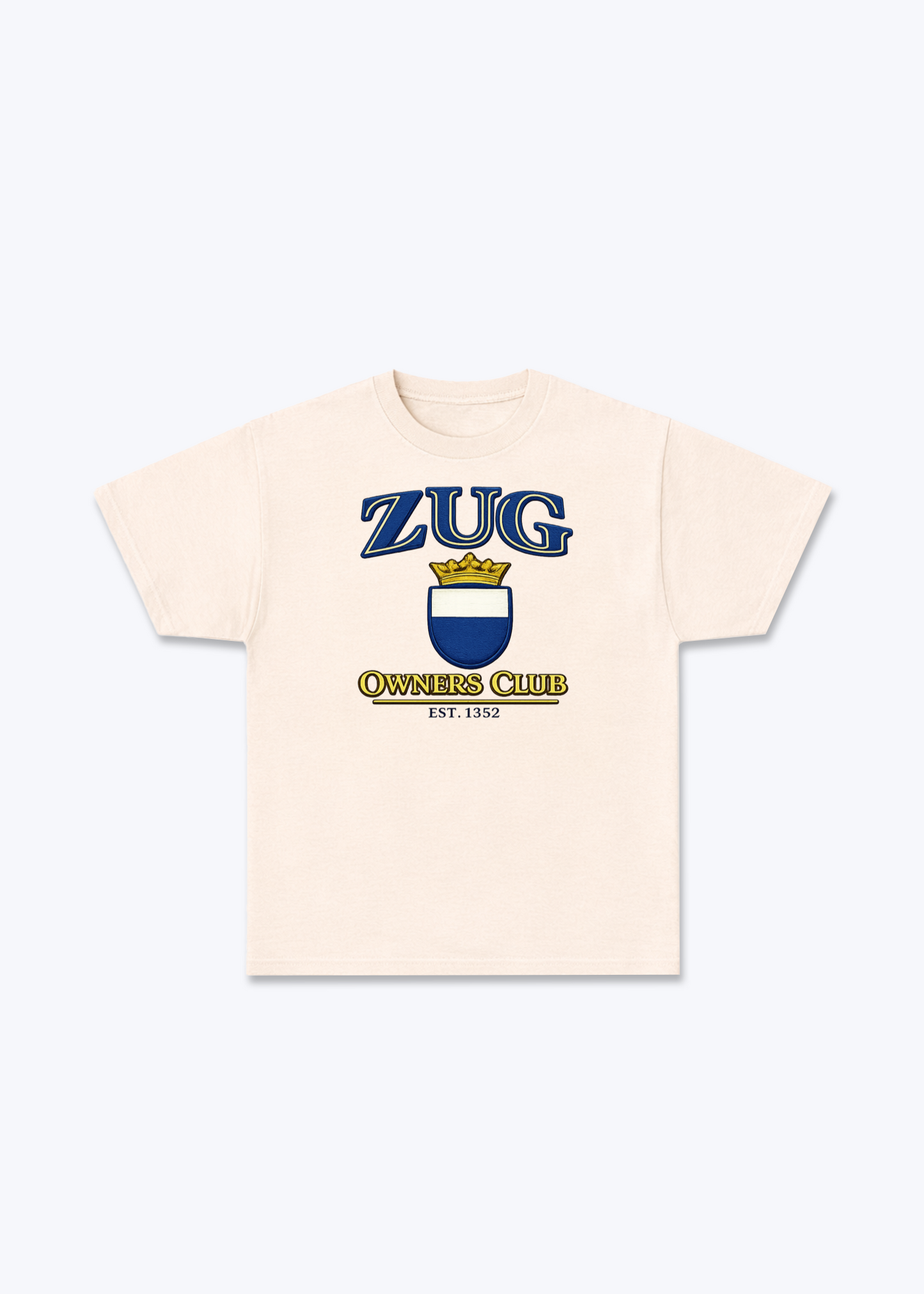 Zug Owners Club Tee - Beige Front (Designed)