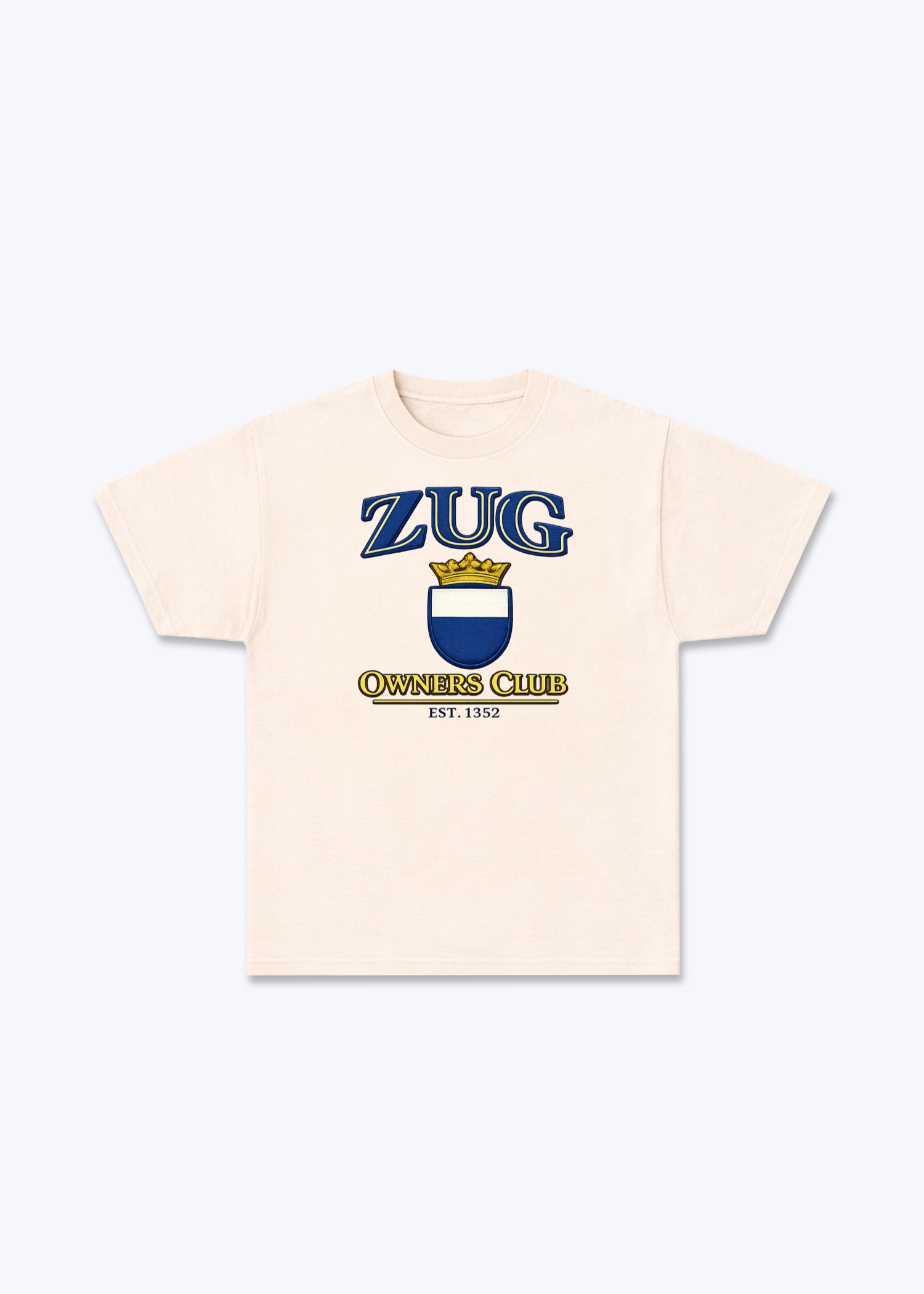 Zug Owners Club Tee - Beige Front (Designed)