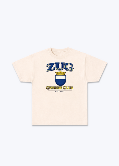 Zug Owners Club Tee - Beige Front (Designed)