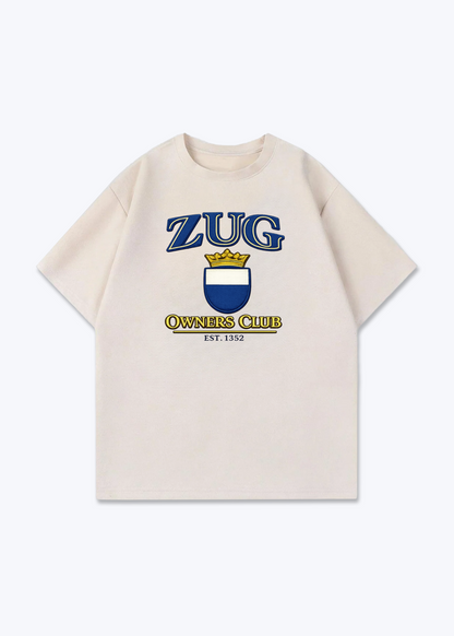 Zug Owners Club Tee - Beige Front (Designed)