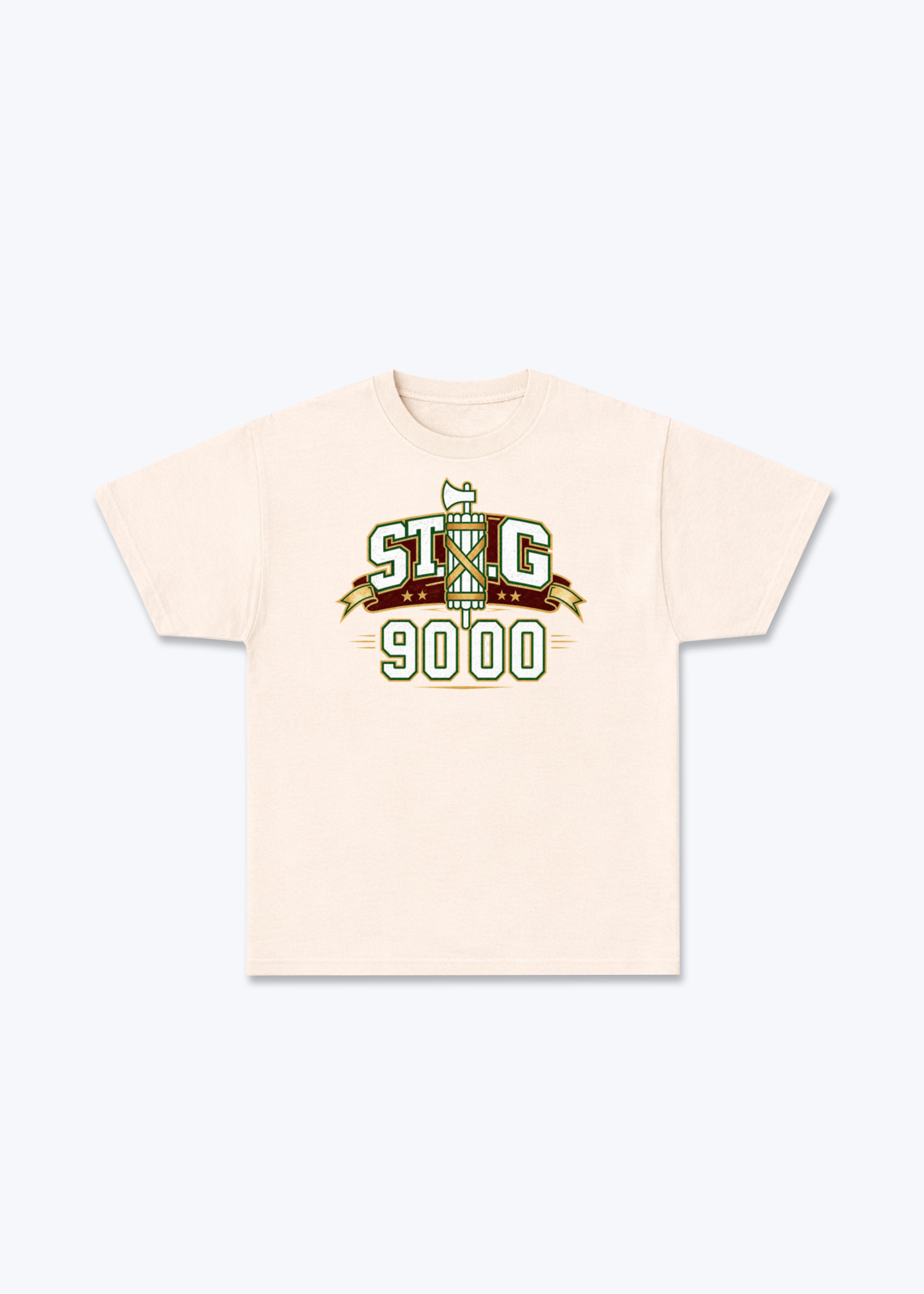 St.Gallen 9000 Tee - Beige Front (Designed)