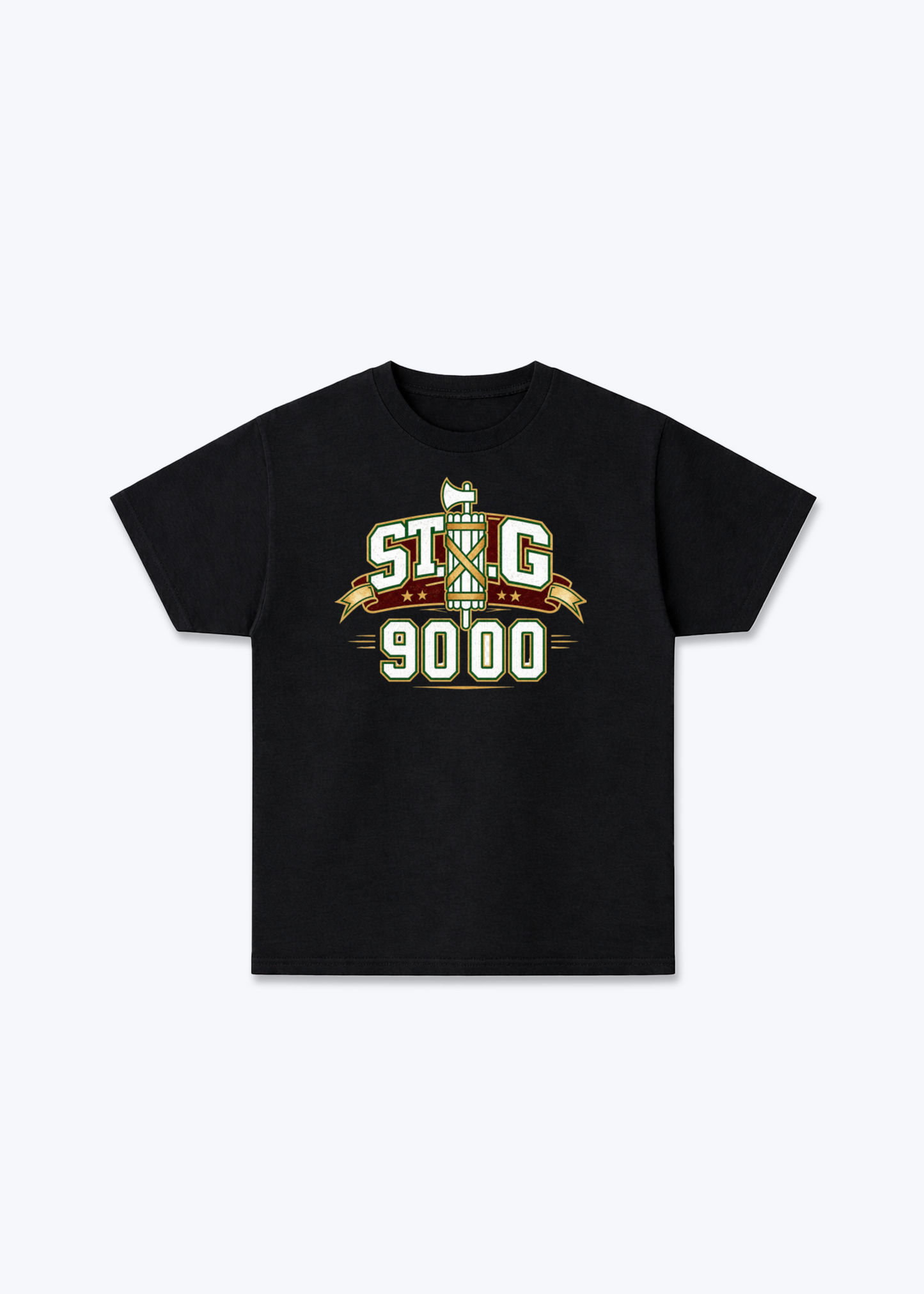 St.Gallen 9000 Tee - Black Front (Designed)