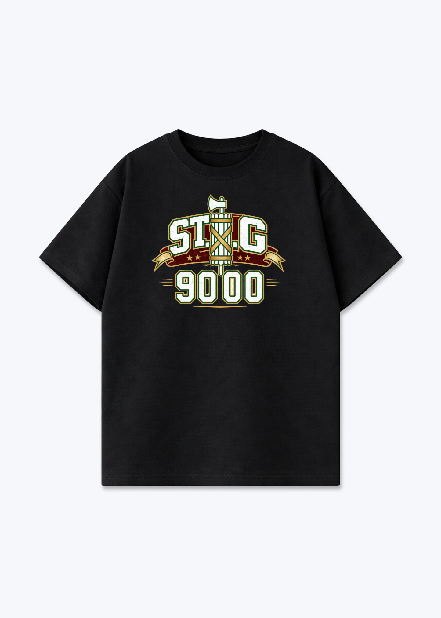 St.Gallen 9000 Tee - Black Front (Designed)