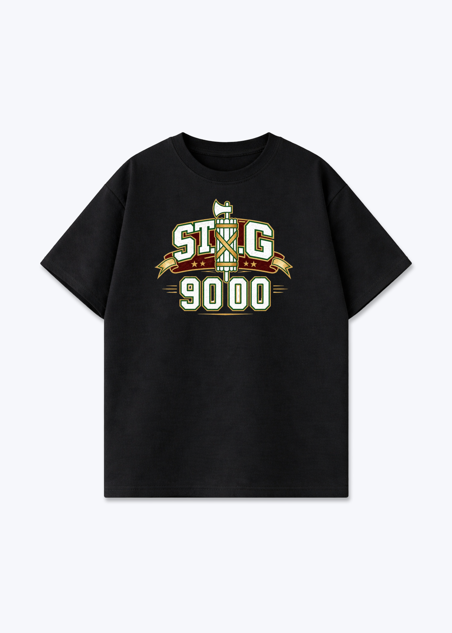 St.Gallen 9000 Tee - Black Front (Designed)