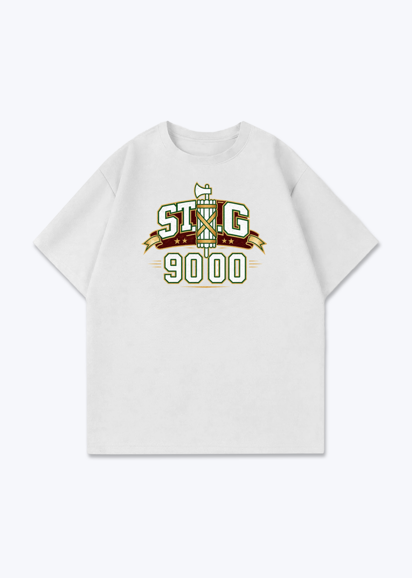 St.Gallen 9000 Tee - White Front (Designed)