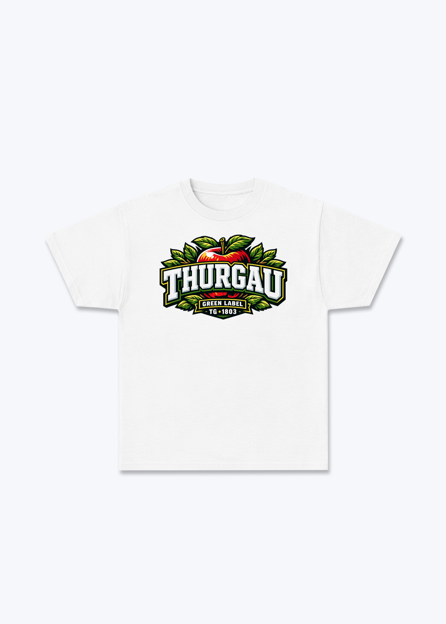 Thurgau Green Label Tee - White Front (Designed)