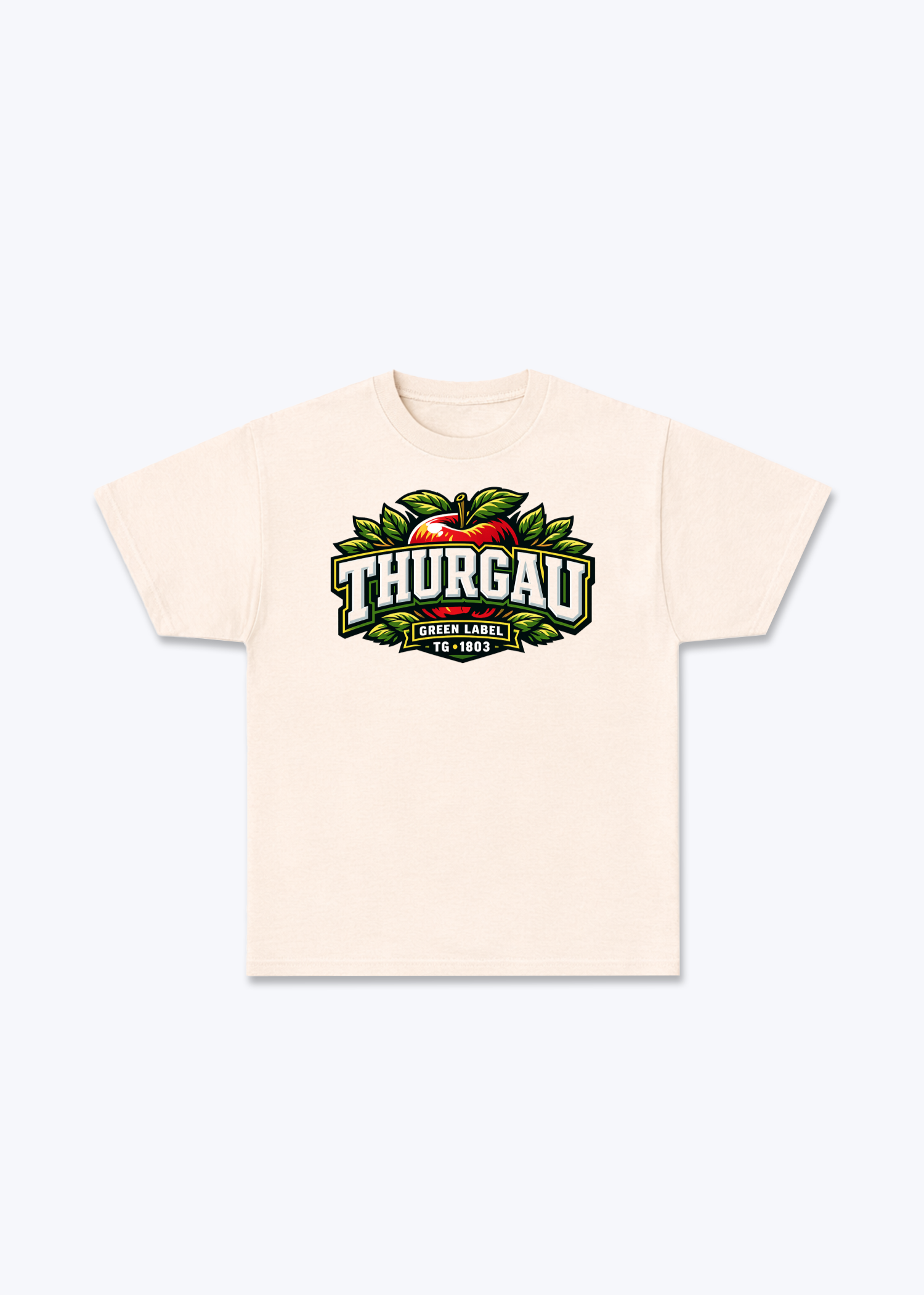 Thurgau Green Label Tee - Beige Front (Designed)