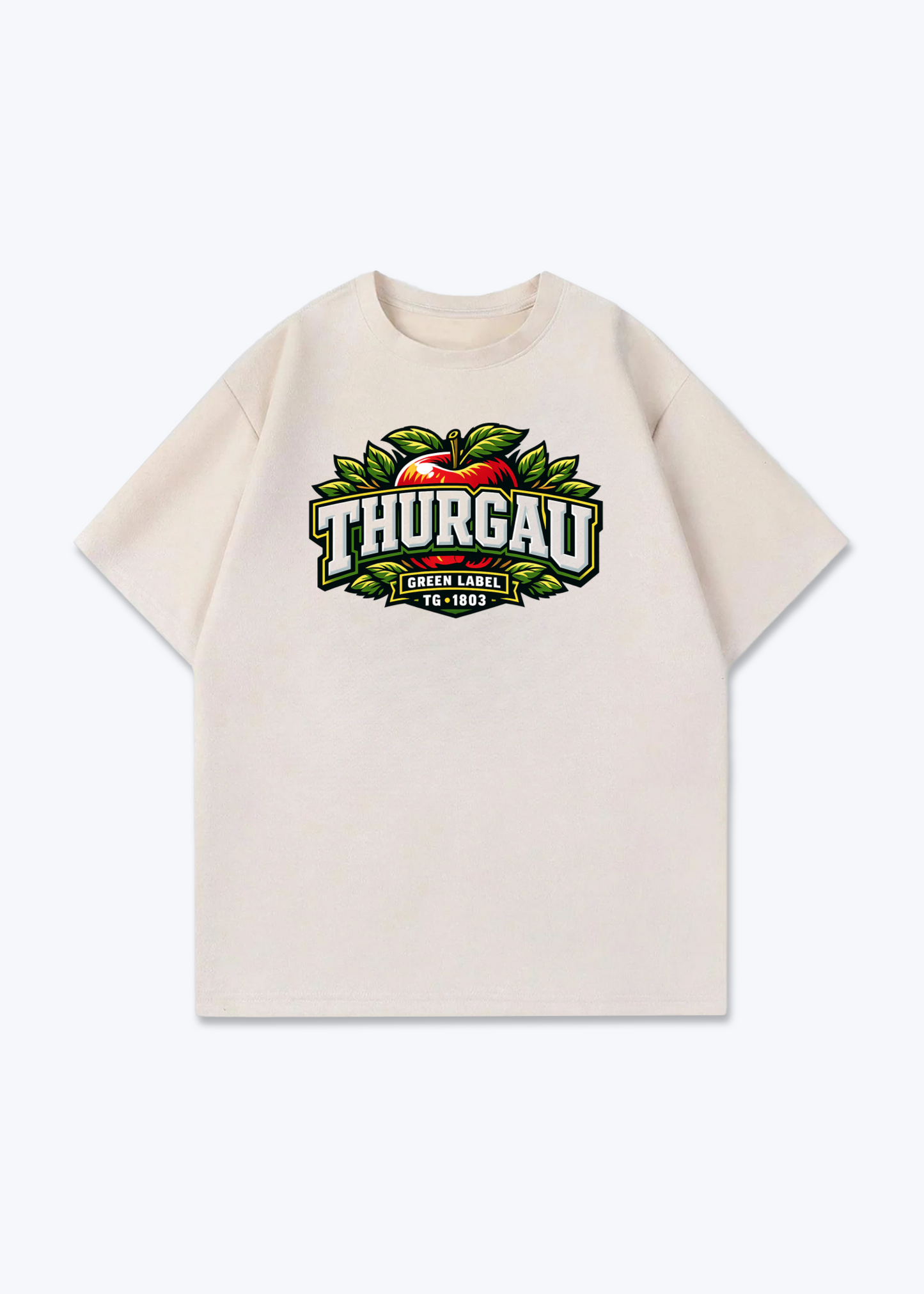 Thurgau Green Label Tee - Beige Front (Designed)