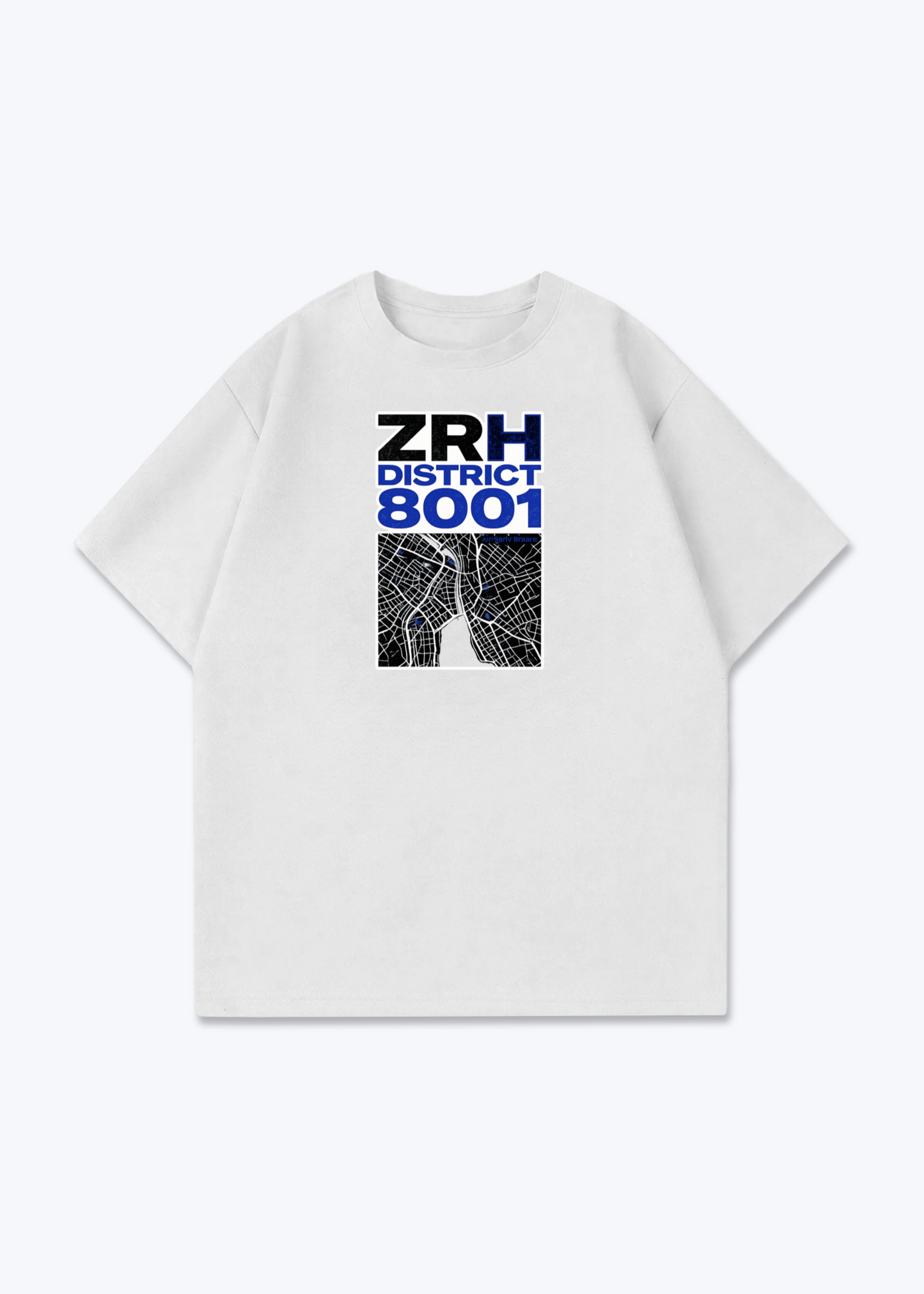 Zürich ZRH District Tee - White Front (Designed)