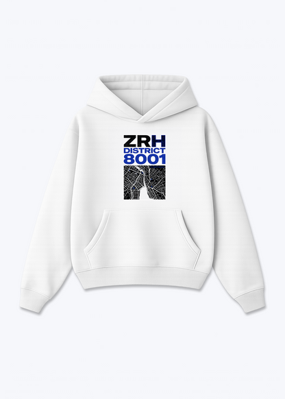 Zürich ZRH District Tee - White Front (Designed)