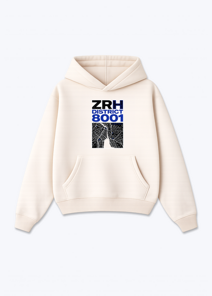Zürich ZRH District Tee - Beige Front (Designed)