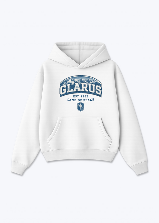 Glarus Land of Peaks Tee - White Front (Designed)