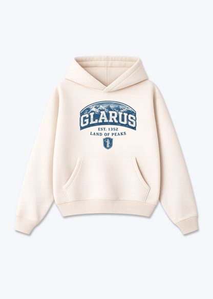 Glarus Land of Peaks Tee - Beige Front (Designed)