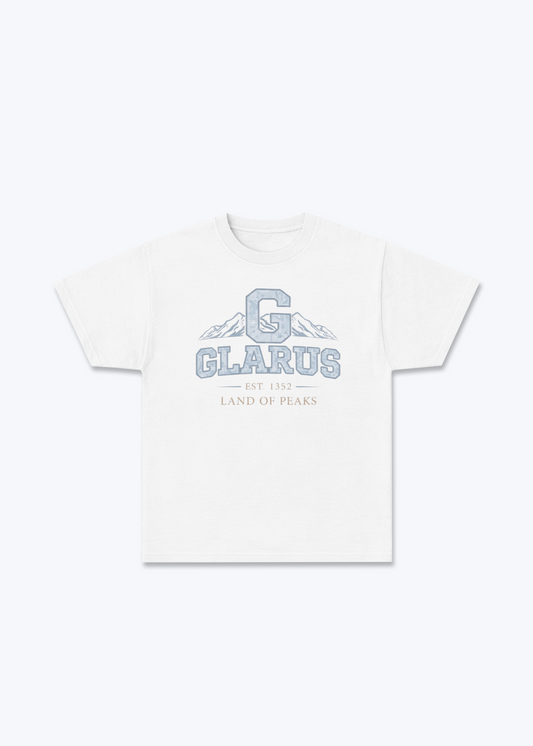 Glarus Est 1352 Tee - White Front (Designed)