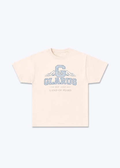 Glarus Est 1352 Tee - Beige Front (Designed)