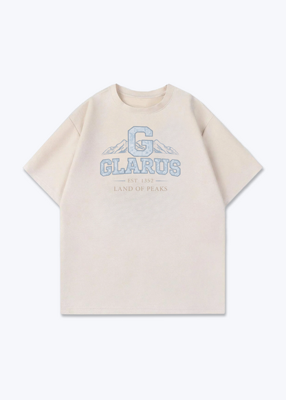 Glarus Est 1352 Tee - Beige Front (Designed)