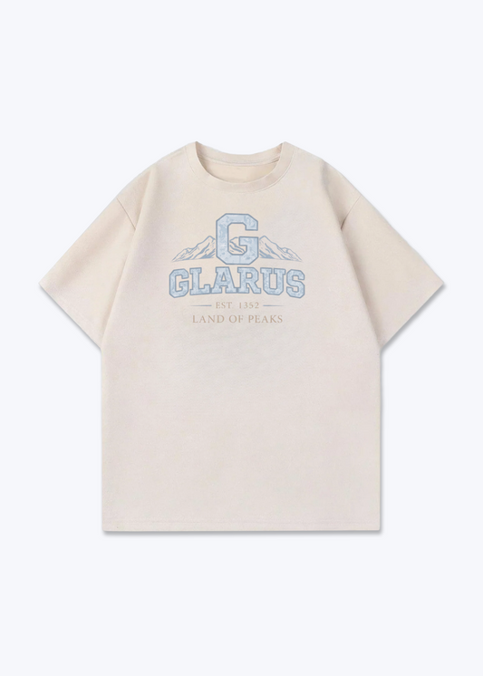 Glarus Est 1352 Tee - Beige Front (Designed)