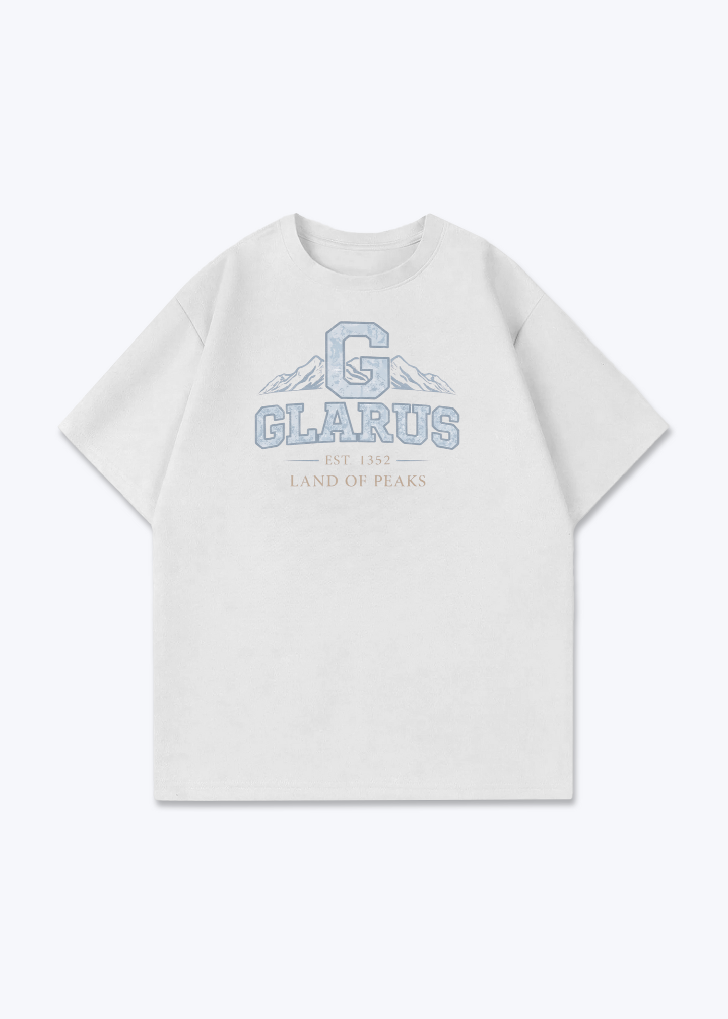Glarus Est 1352 Tee - White Front (Designed)