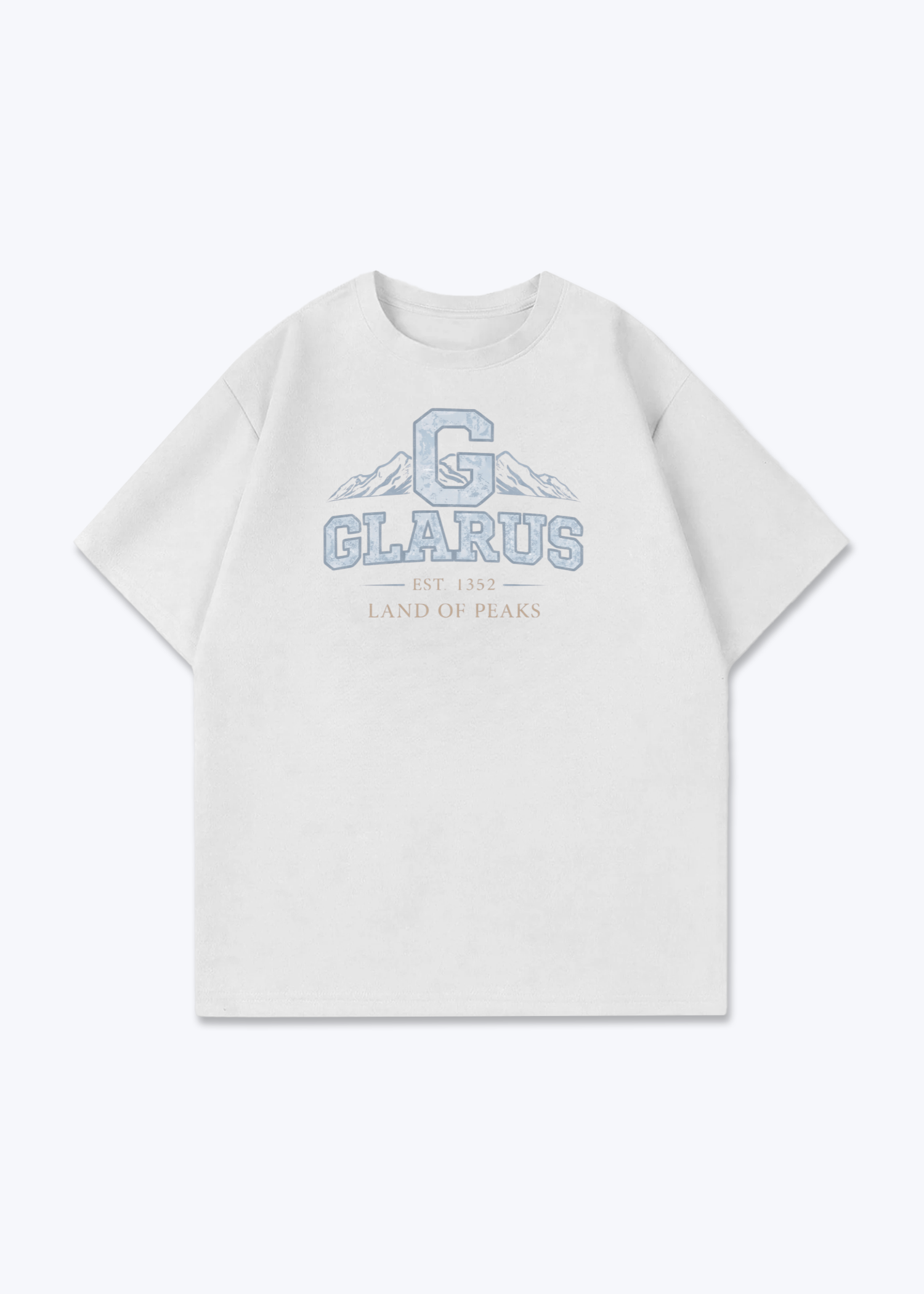 Glarus Est 1352 Tee - White Front (Designed)