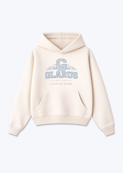 Glarus Est 1352 Tee - Beige Front (Designed)